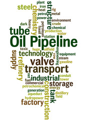 Oil Pipeline, word cloud concept 9