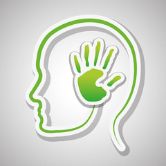 Obraz premium think green design , vector illustration