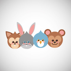 Animal cartoon design , vector illustration