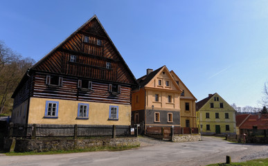 Fototapeta na wymiar Village Zubrnice in north Bohemia
