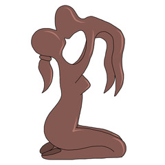 Statuette of mother and child