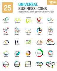 Set of new universal business logos