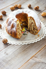 Potica, Roll with walnuts. Slovenian dessert