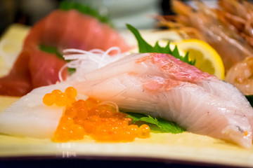 Close up sashimi set, Japanese food