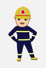 Cartoon Firefighter
