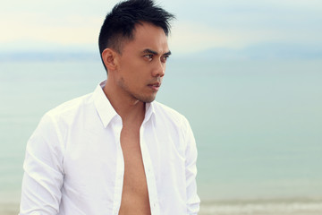 Handsome filipino posing