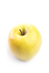 Fresh and green organic apple on white