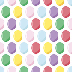 colored easter eggs on white background