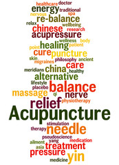 Acupuncture, word cloud concept