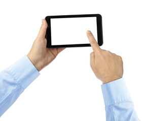 Hand with touchpad pc