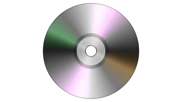 Single disc cd dvd isolated on white background. 