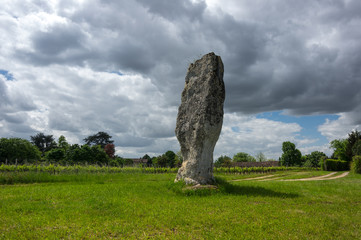 Prehistoric megalithic menhir