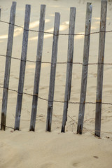 Storm fence in sand