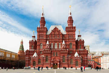 Fototapeta premium State Historical Museum on Red Square in Moscow, Russia