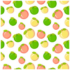 Pattern with   apples   on white background. Background for textile, wrapping paper.