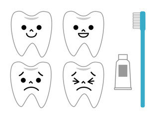 歯と歯ブラシ