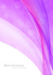Abstract violet waves - data stream concept. Vector illustration