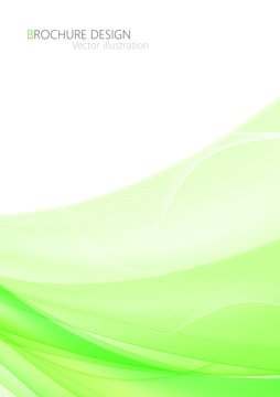 Abstract green waves - data stream concept. Vector illustration