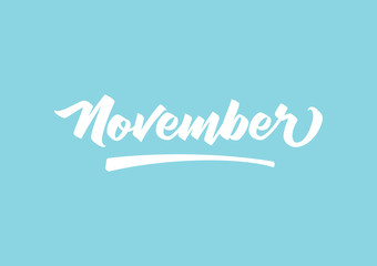 Naklejka na ściany i meble November Font