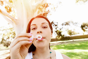 Fototapeta premium Teenager girl in the park