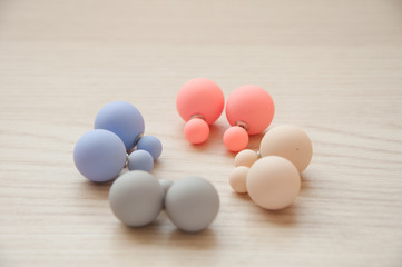 pastel color earrings