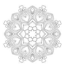 Decorative mandala illustration for adult coloring, well arranged group and easy to edit