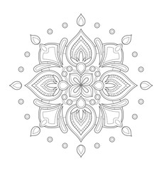 Decorative mandala illustration for adult coloring, well arranged group and easy to edit