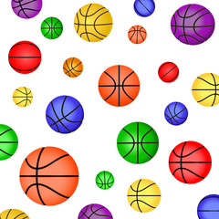 Colored basketball ball 