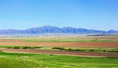 Landscape with mountains, Kazakhstan
