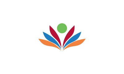 leaf colorful beauty logo