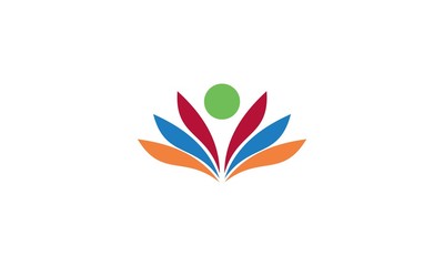 leaf colorful beauty logo