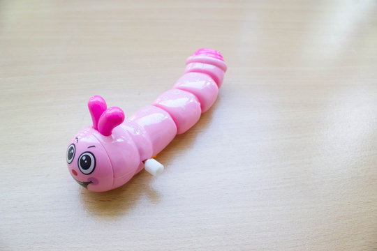 pink worm toy
