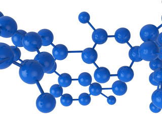 blue molecule structure