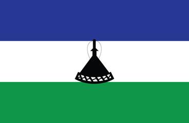 Lesotho flag.