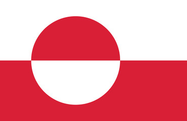 Greenland flag. - obrazy, fototapety, plakaty