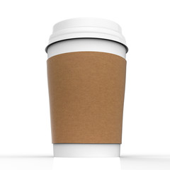 blank paper coffee cup