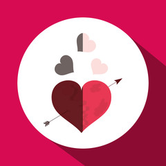 Love with heart design, vector illustration