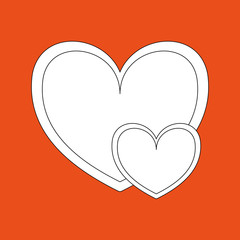 Love with heart design, vector illustration