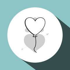 Love balloons design, vector illustration