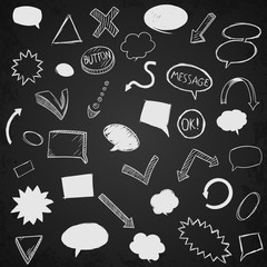 Set of message bubbles.