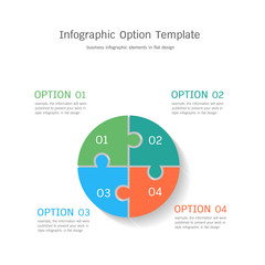 infographic option template in flat design