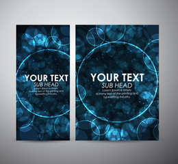 Abstract blue bokeh. Graphic resources design template or roll up. 