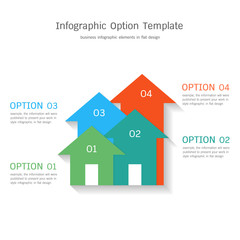 infographic option template in flat design