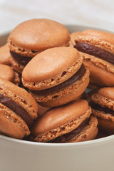 macaroon with chocolate cream