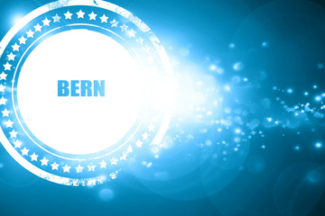 Blue stamp on a glittering background: bern