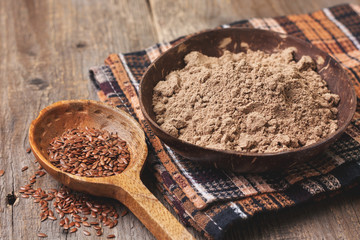 flax flour in a bowl
