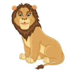 Illustration of lion cartoon