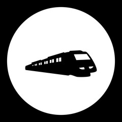 speed train public transport silhouette icon eps10