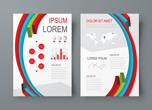 Infographic flyer brochure design template