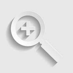 Fototapeta premium Zoom sign. Paper style icon